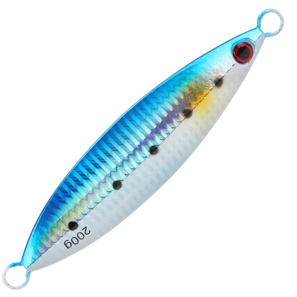 Fiske konstbeten Fiskformad metall naturtrogen beten Fisketillbehör Blå200g/7.1oz