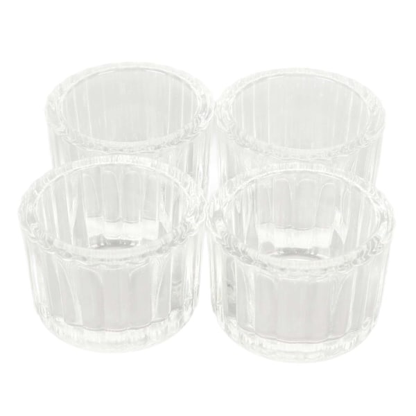 Glas Värmeljushållare Set HM2330601 om 4 Klar Värmeljushållare för Bordsdekoration
