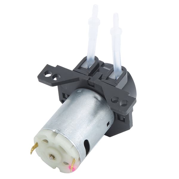Garden Multifunctional Mini Right Angle 12V DC Peristaltic Liquid Pump Dosing Pump Hose Pump (Black)