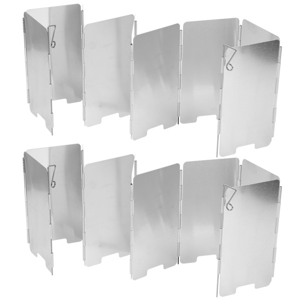 2st Utomhuscamping Plug Pin Wind Board Aluminiumlegering 9 Plattor Spis Vindskärm