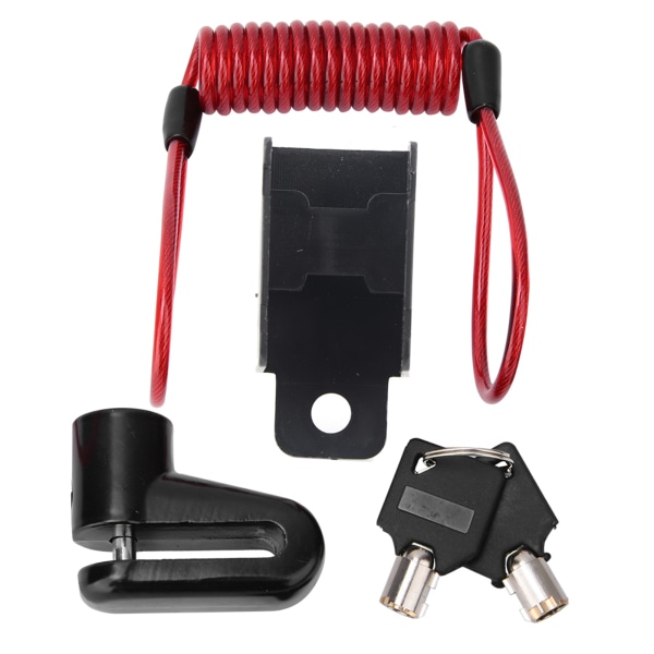 Black Anti Theft Disc Brake Lock with Reminder Cable for Xiaomi Mijia M365 Electric Scooter