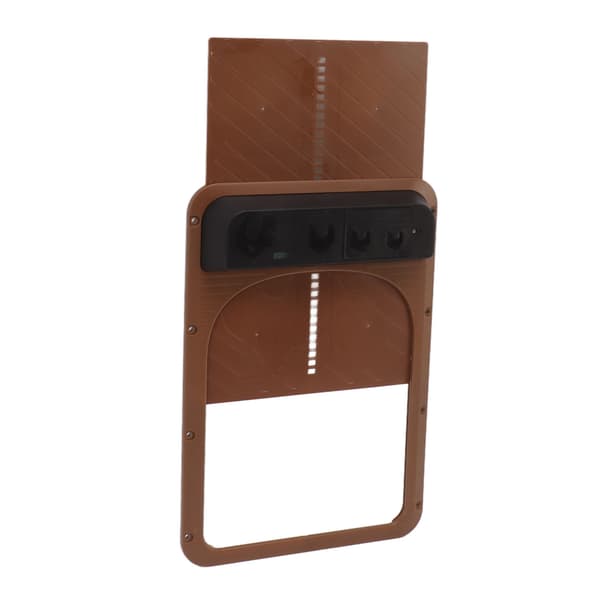 Automatic Chicken Coop Door Plastic Battery Powered Light Sensing Automatic Chicken Door for Farm Dark Brown
