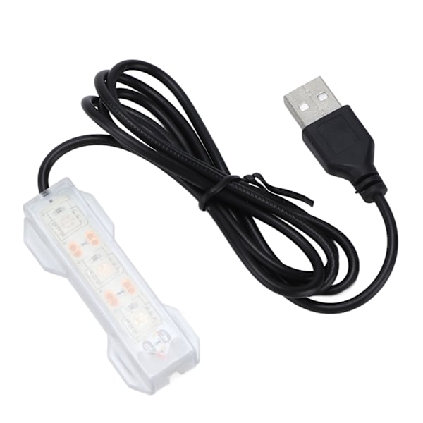 Akvariebelysning USB Opladning Plast Fiskekum LED-lys til Vandplanter Landskab Rød