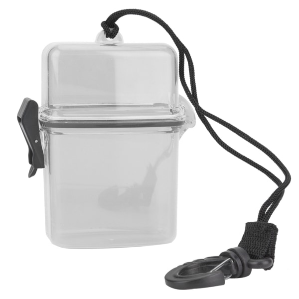 Plastic Transparent Underwater Kayak Sealing Box with Rope Hook for Surfing Canoe Kayak Gris Transparent