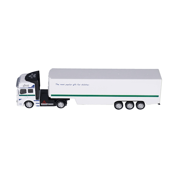 1:48 Semi Truck Toy Pull Back Container Lastbil Leksak Legering Modell Transport Billeksak för 3 år gammal (vit lastbilsskåp)