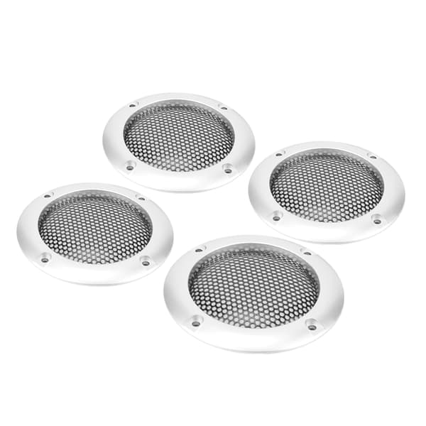 4 pcs 2-inch Speaker Grille Protective Decorative Sound Speaker Mesh Grille (Silver)