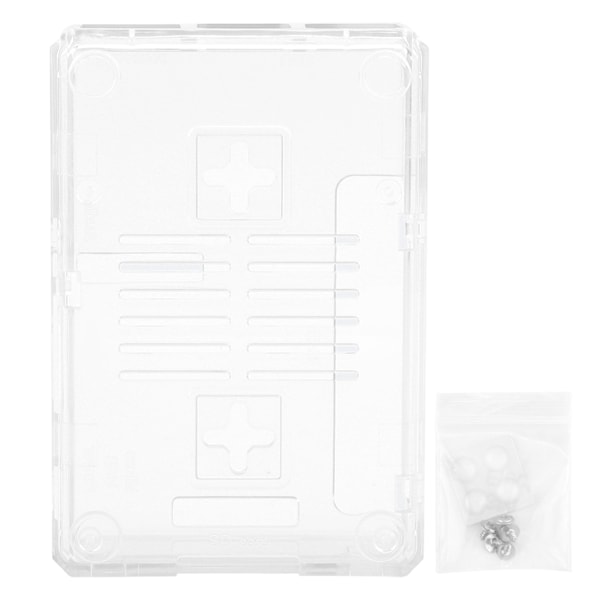 Skalskyddende Frosted Box Case Cover ABS til Raspberry Pi 3B 3B+ D-Style med skruer (Transparent)
