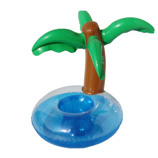 Drink Float Coconut Tree Shape PVC Uppblåsbar flytande drickshållare för poolstrand