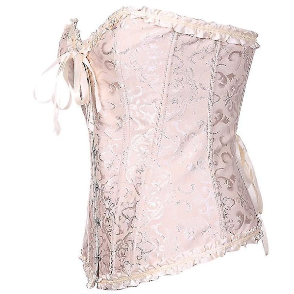 Gotisk palats korsett väst shapewear ljusgul XXL