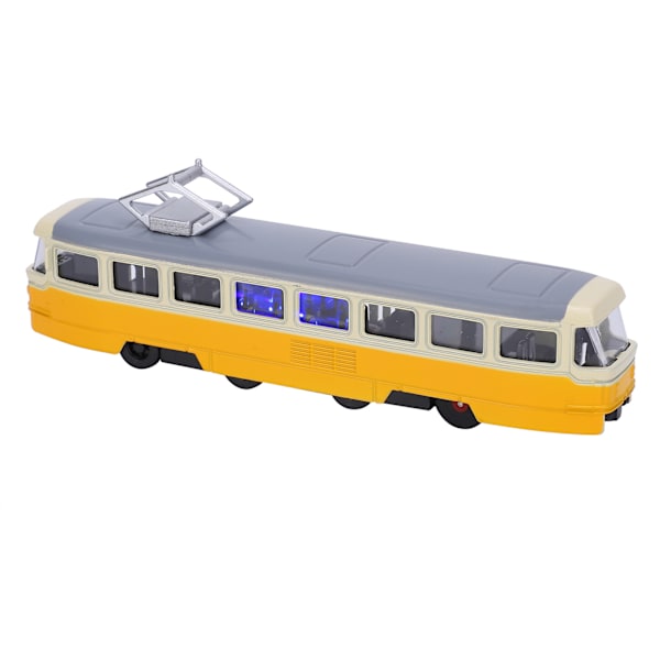 1:90 Kid Pull Back Billeksak Barn Legering Simulering Bilmodell Dekoration med ljudljus (gul)