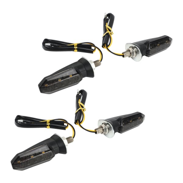4pcs Motorcycle LED Turn Signals Mini Front Rear Indicator Waterproof Universal for Beach Scooter 12V