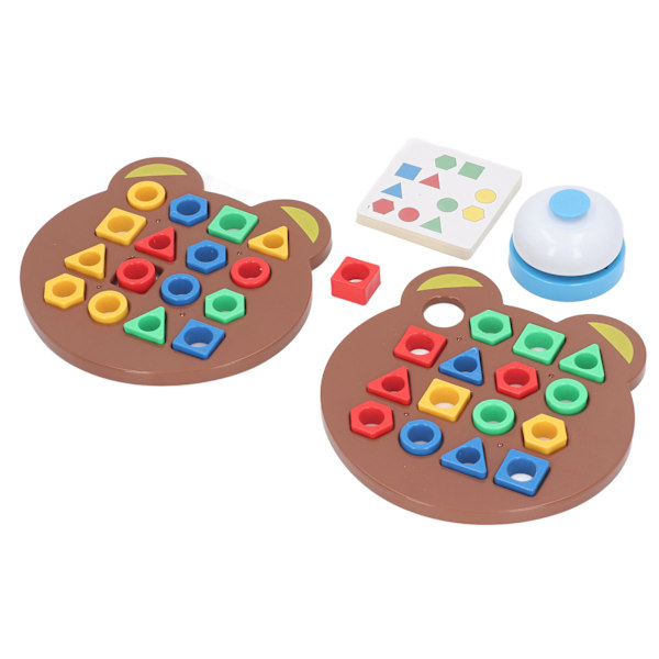 2PCS Geometry Pusselbrädor Geometrisk form Snabbmatchningsspel Barn Sensorisk pedagogisk leksak för 2 spelare