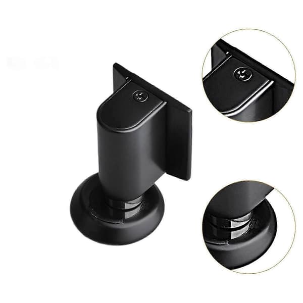 Magnetisk dørstopper direkte montering for hjemmekontor soverom veggbeskyttelse grå Black