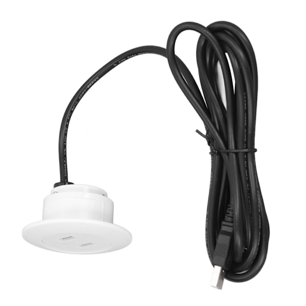Sofa USB-laderuttak Flush Mount Installasjon Dobbel USB-laderporter Uttak for hjemmebruk Hvit