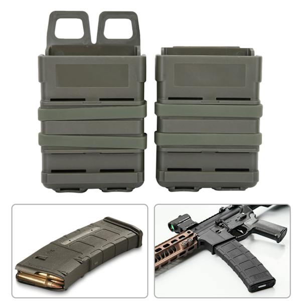 Portabel Mag Fast Attach Pouch Molle System Modul Dobbelt Ammo Holder Bærer Army Green