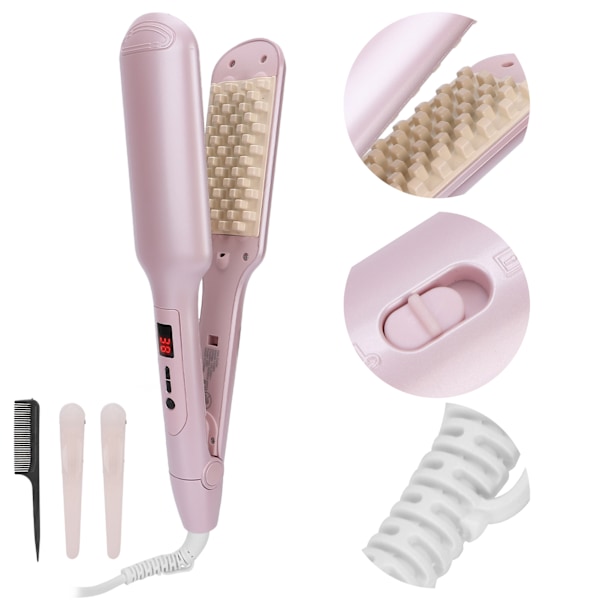 Volumgivende krøllete hår Iron Grid Hår Volum Crimper Fluffy Hair Curler for hårstyling Tool 110‑220VUK Plugg