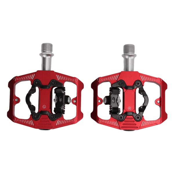 Cykelpedal med dobbelt funktion Flade clipless klodser 3 forseglede lejer MTB-cykelpedal til SPDRed