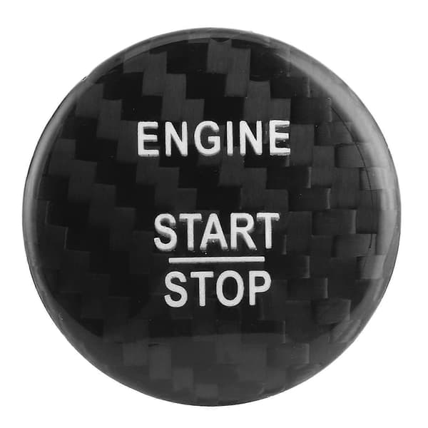 Karbonfiber motorstart-stoppknappdeksel passer til Mercedes BCES CLA CLS Class svart