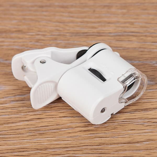 Portable LED 60x Magnifier Phone Clip Universal HD Microscope with LED Light