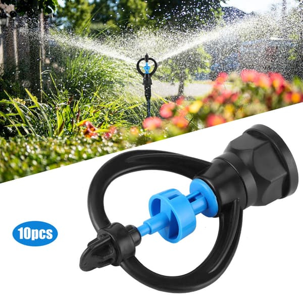 10 pcs Internal Thread G1/2 G3/4 Plastic Rotating Sprinkler Lawn Irrigation Spray Nozzle