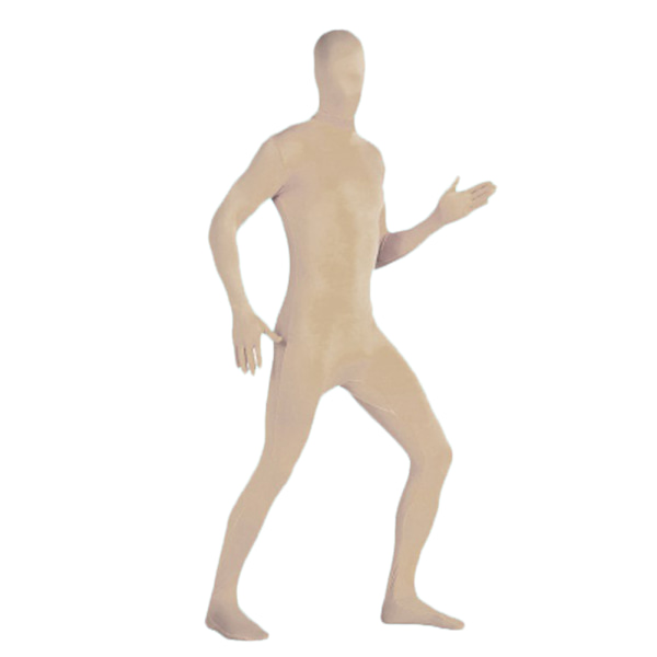 Kokovartalon peittävä mukava ja hengittävä unisex Halloween Cosplay-asu naisille ja miehille Ihoväri XL