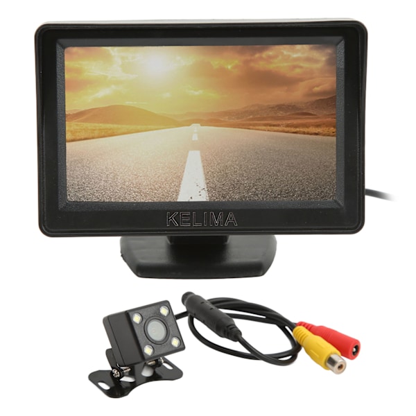 4LED Backup Kamera 4.3in Bagudsyn Monitor Kit 120° Bred Vinkel IP68 Vandafvisende Nattesyn til Bil Lastbil SUV