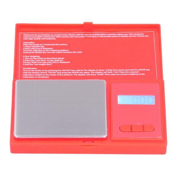 Digital lommevekt Mini Bærbar 700g x 0,01g Vektskala for smykker Matvekt