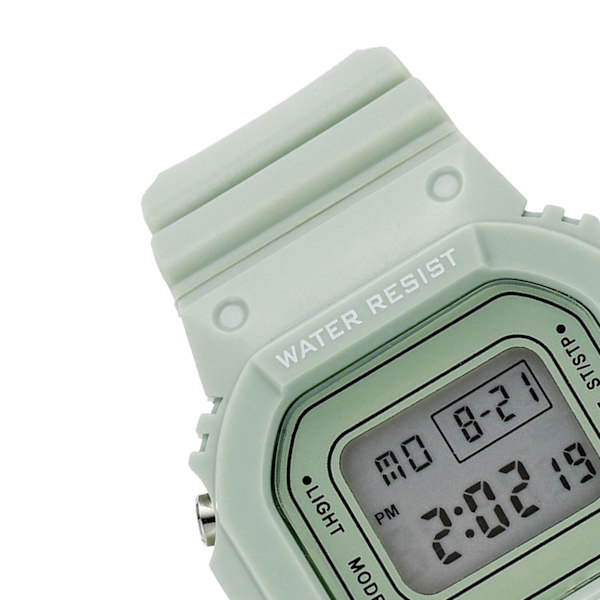 LED Elektronisk Sportsur Vandafvisende Let Lysende Smartwatch til Drenge Piger Grøn