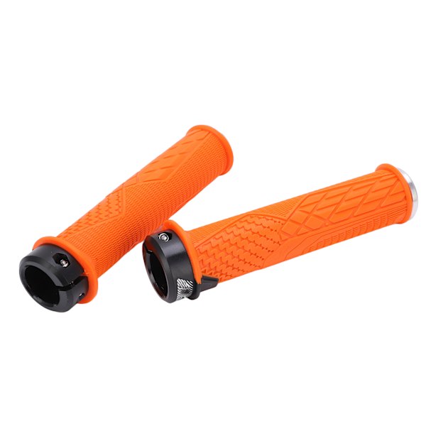 2ST ENLEE Mountainbike Håndtak Komfortable TPR Gummilåserende MTB Sykkelgrep Oransje