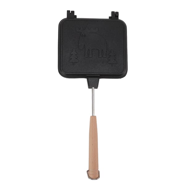 Sandwich Pan Double Sided Stick Proof Breakfast Flip Pan with Detachable Handle for Steak Bread Eggs