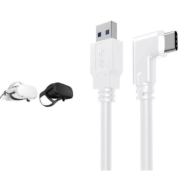 Quest Link Cable 16ft/5m Oculus Quest Link Kaapeli Nopea tiedonsiirto ja nopea lataus USB C -kaapeli A to C 5m White
