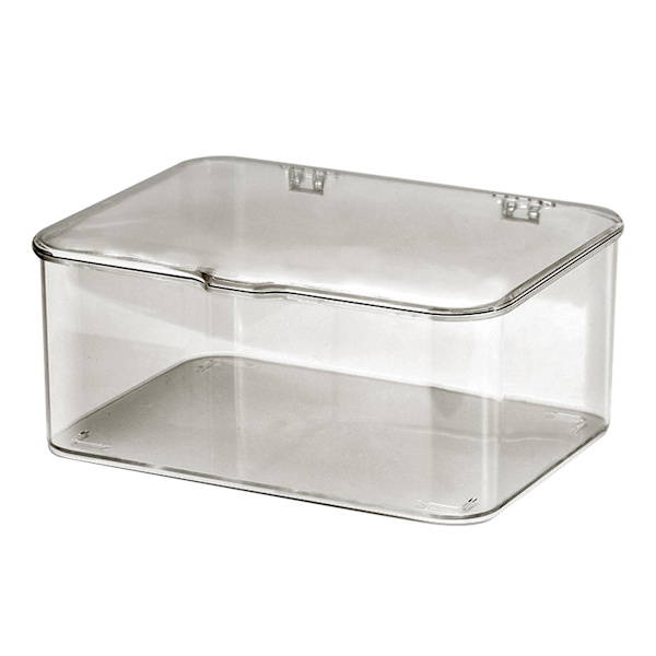 Desktop Storage Box Plastic Large Capacity Dustproof Multifunctional Phone Case Storage Holder with Lid Light Gray