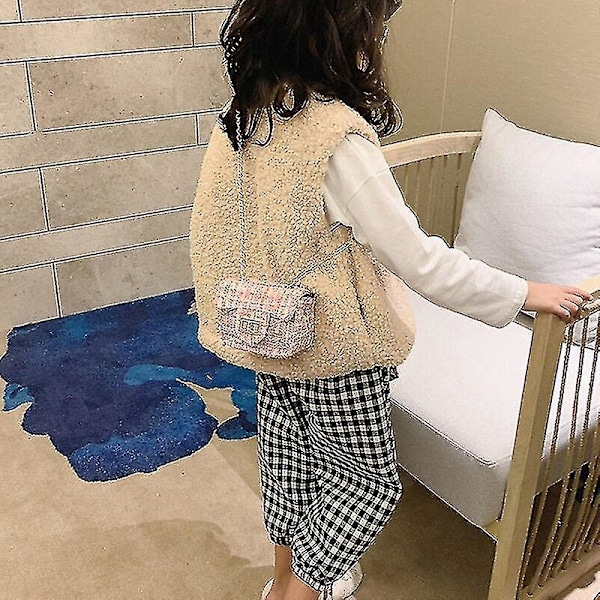 Luksuriøs Ull Clutch i Mini Størrelse, Blå