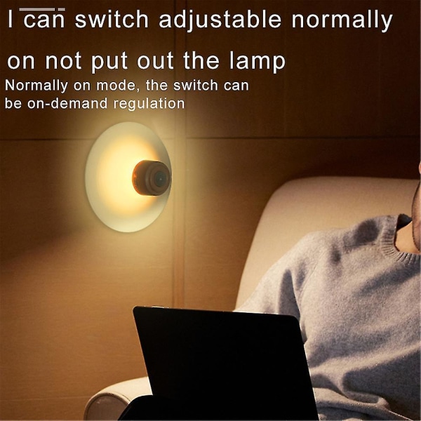 Sugkopp Trådlös Lampa Människokroppen Infraröd Sensor Nattljus Lampor USB Uppladdningsbar black