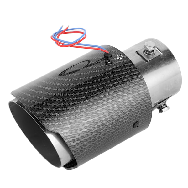 Eksosrør Halerørslyddemper LED-spiss Trim Bilbytte Innløp 63 mm Utløp 90 mm Blått lys