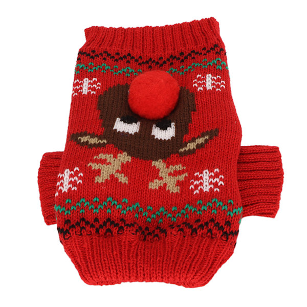 Hund Sne Trøjer Tykkelse Nyår Jul Hund Ferie Trøjer til små mellemstore hunde XS Rød