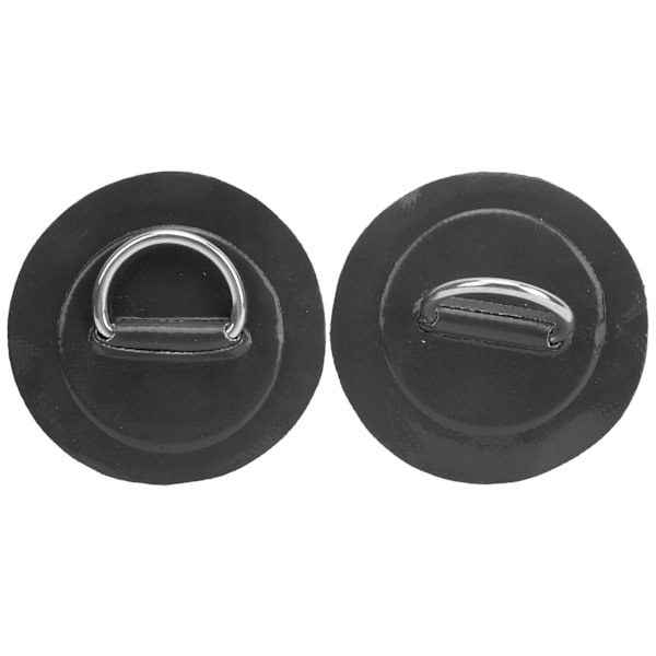 2 stk. oppustelig bådkajak D-ring Pad Patch PVC marine rustfrit stål fast spænde (sort)
