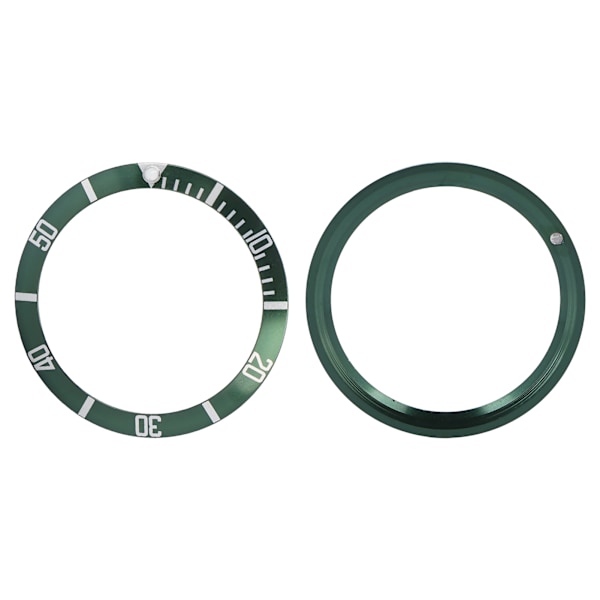 Professionelt armbåndsur Bezel Insert Loop Udskiftning Watch Bezel Insert Ring Tilbehør Grøn