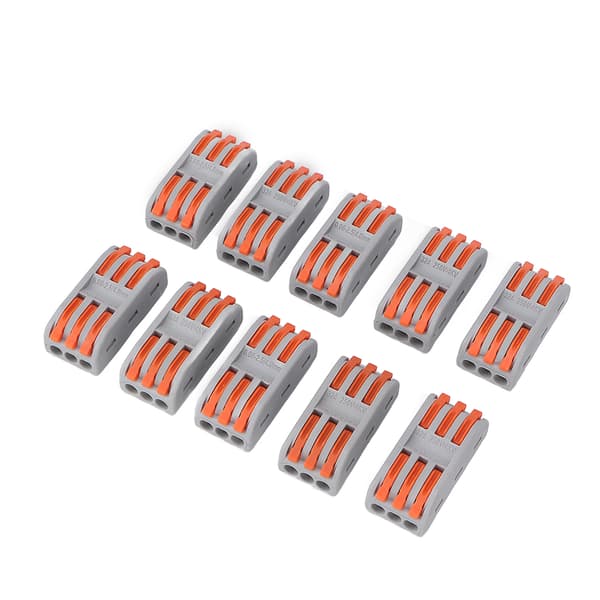 30 stk. Levertrådforbindelser 3-kerne Kompakt Splejsede Trådforbindelser til Tråddameter 0,08~4mm²