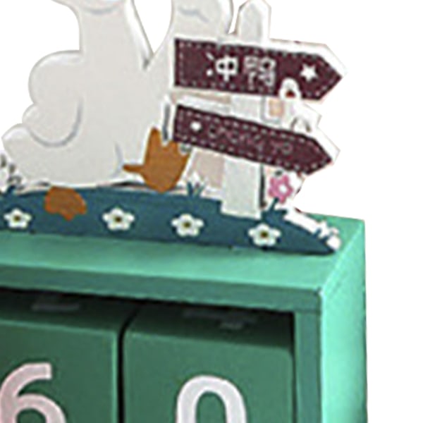 Trä evighetskalender Nedräkning Månad Datum Block Kuber Kalender Söt skrivbordsdekoration Typ 3