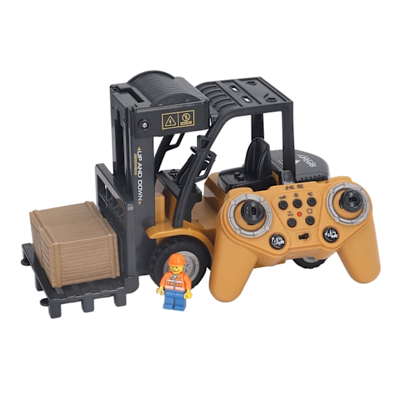 1:24 Fjernstyrt Gaffeltruck Profesjonell Fullfunksjonell Lyd og Lettmetall Gaffeltruck Byggeleketøy