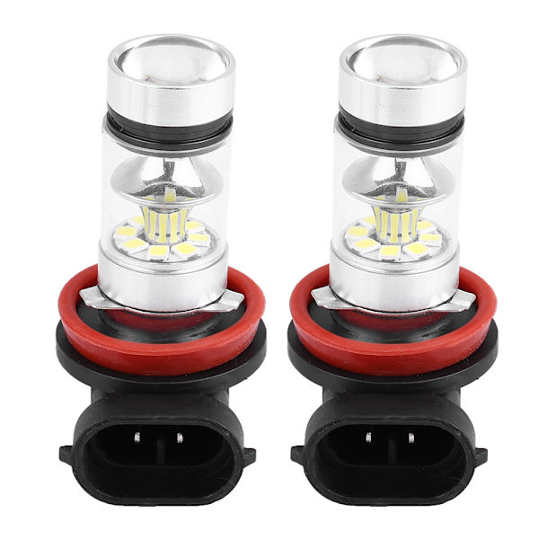 2 stk Bil 100W Super Bright Conversion LED-frontlys Tåkelyspære (hvitt lys)