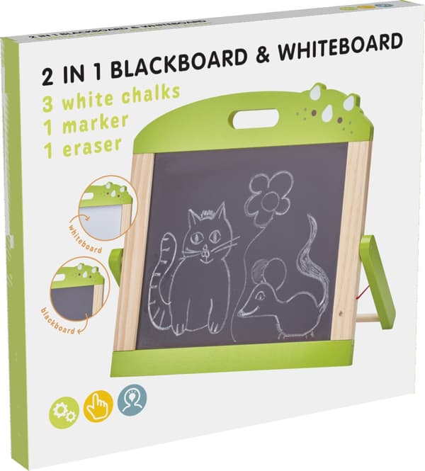 Tegnebræt og whiteboard 2-i-1 med tilbehør Hvid Panda 742