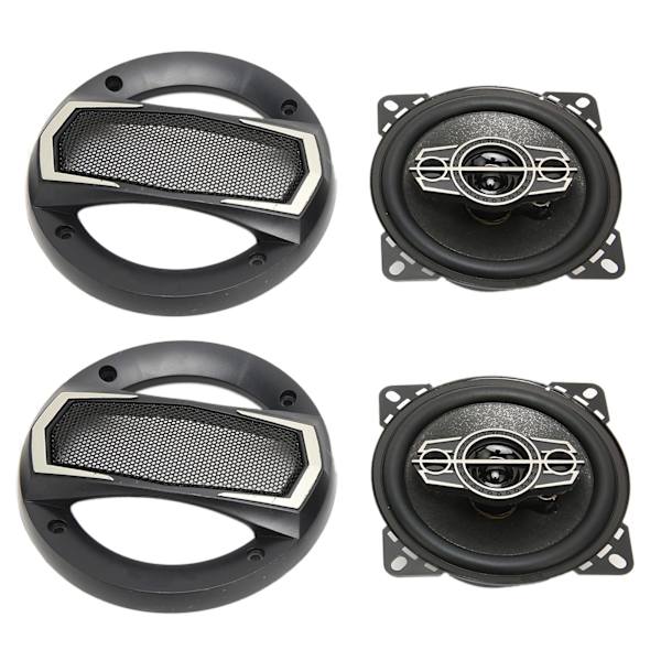 2 stk Bilkoaksiale Høytalere 300W Full Range Bass 4 Ohm 4 Tommer Stereo Bilsystem Høytalere