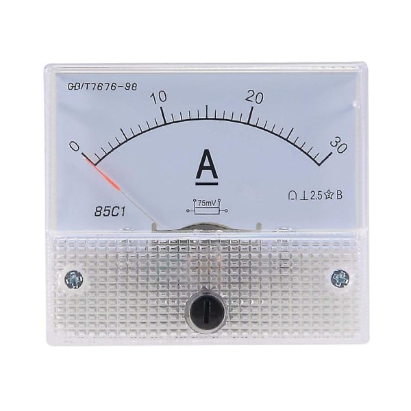 Analog strømpanelmåler DC 0-30a 85c1-a Amperemeter for automatisk kretstesting Lading Batteri Ampere Tester Måler