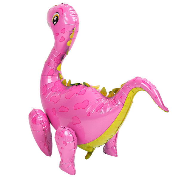 Dinosaurieballongset Aluminiumfolie 93cm Uppblåsbar Söta Djur för Födelsedagsfest Dekoration Rosa