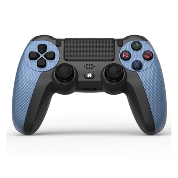 Trådløs Spilkonsol Dobbelt Vibration Præcis Kontrol Bluetooth Gamepad med Lysbjælke til PS4 Camouflage Blå