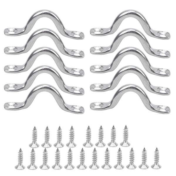 Kajak Dækloops Rustfrit Stål Båd Top Pad Eye Kano Rigging Loop Båd Tilbehør