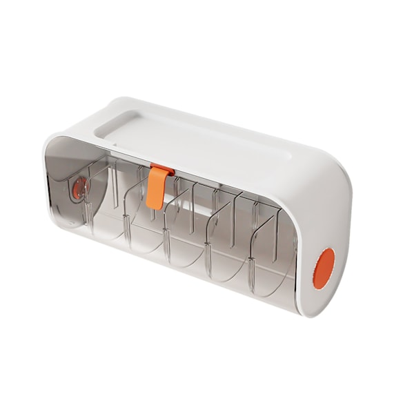 Väggmonterad Underkläder Förvaringslåda Punch Free Transparent Underkläder Rack Skåp Garderob Organizer Vit