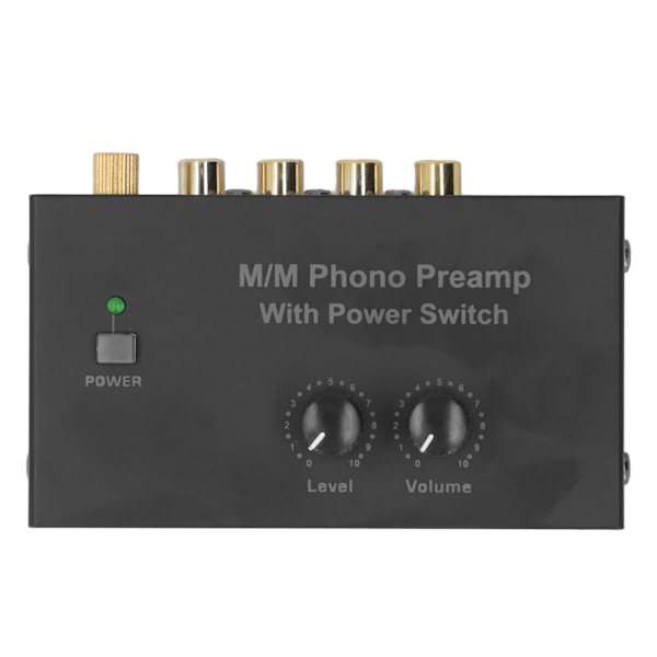 Phono Pladespiller Forforstærker Elektronisk Lyd Stereo Grammofon Forforstærker Lavt Støj PP500P 100‑240V UK-stik